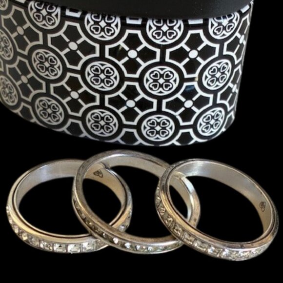 Set of Three Crystal Brighton Stacking Rings - Picture 7 of 9
